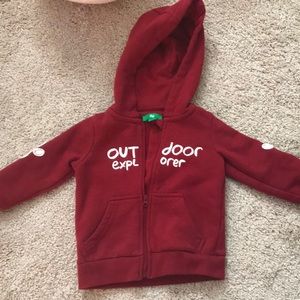 Baby boys zip up hoodie, size 12-18 months